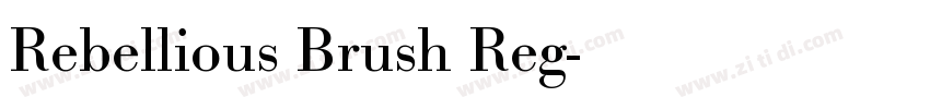 Rebellious Brush Reg字体转换